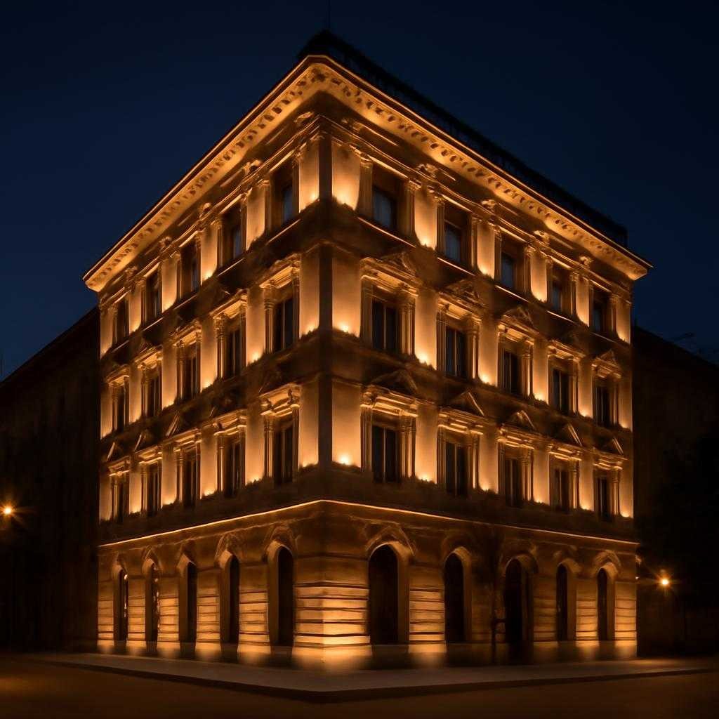 архитектурно фасадное освещение