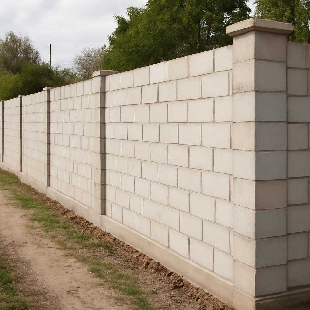 забор из газобетонных блоков